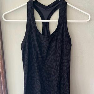 Lululemon Black Leopard Racerback Tank
